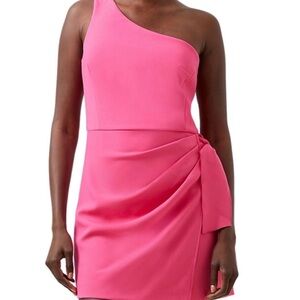 Elegant Pink One-Shoulder Dress